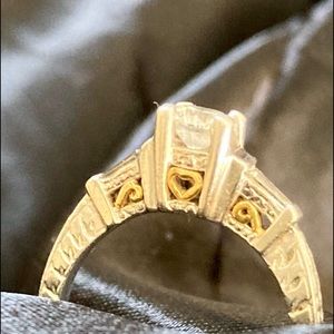 Engagement platinum ring